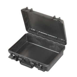 SP PRO 380H115 Black Carry Case - Watertight, empty case with convoluted foam, dimensions L380xW270xH115mm.