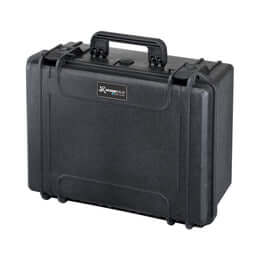 SP PRO 380H160S Black Carry Case with Cubed Foam, IP67 Waterproof and Impact Resistant, dimensions L380xW270xH160mm