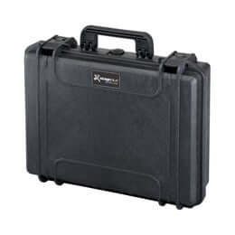 SP PRO 465H125 Black Carry Case with Convoluted Foam, watertight and IP67 certified, dimensions 465x335x125mm.