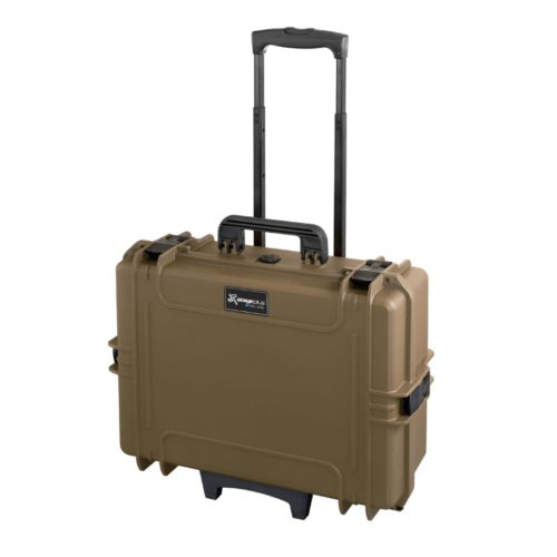 SP PRO 465H220ZPUTR Black Trolley Case with plastic tool inlay and steel box insert, dimensions L465xW335xH220mm