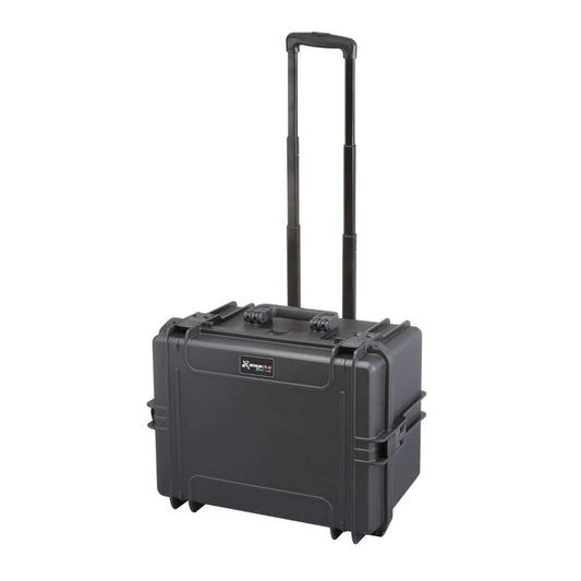 SP PRO 505H280TR Black Trolley Case with Convoluted Foam in Lid, designed for protection and durability, IP67 certified.