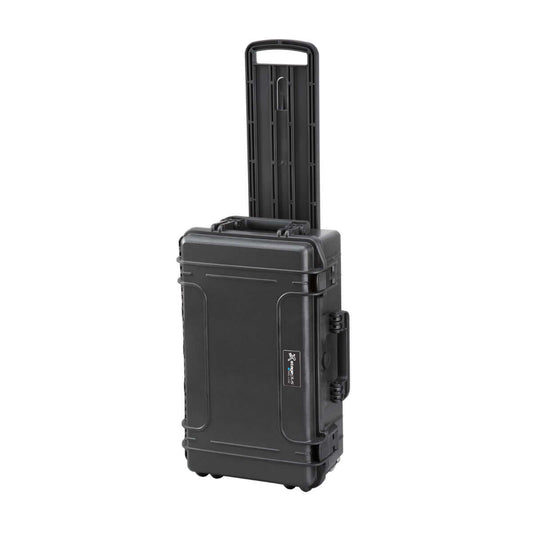 SP PRO 520CAMTR Black Trolley Case with padded dividers, designed for watertight protection of sensitive equipment.