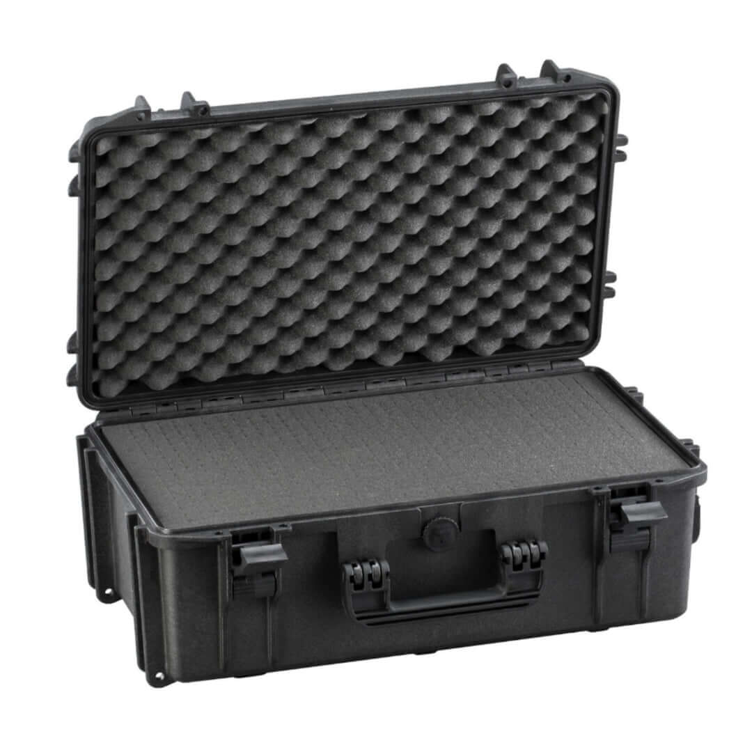 SP PRO 520S Black Carry Case with Cubed Foam, showcasing its waterproof and impact-resistant features.