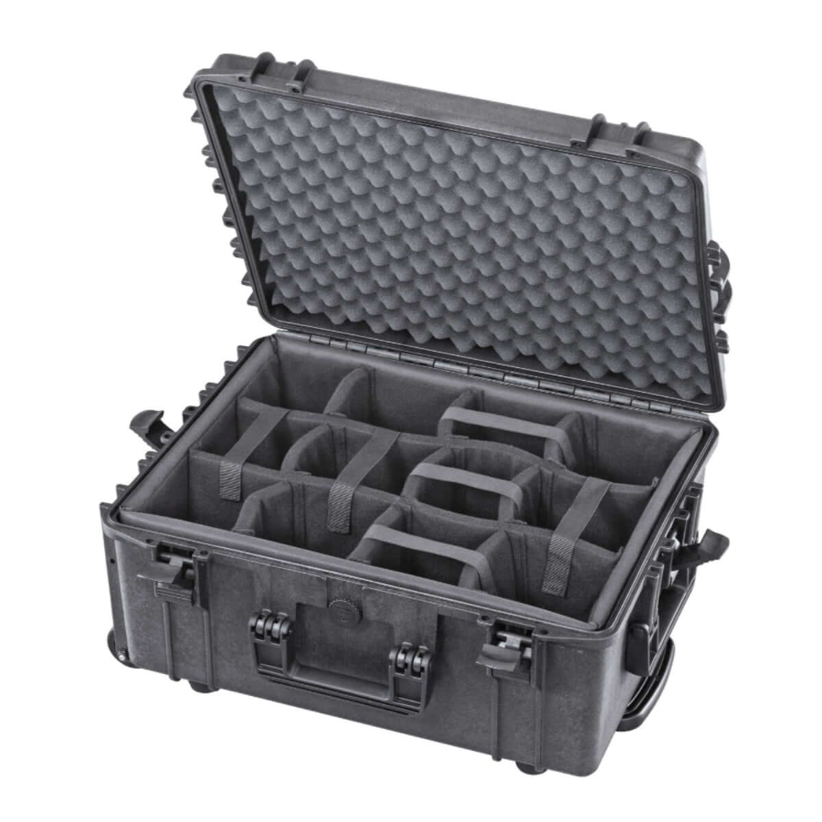 SP PRO 540H245CAM Black Carry Case featuring padded dividers and IP67 watertight protection.