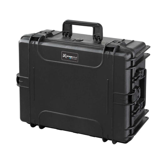 SP PRO 540H245CAMORG Black Carry Case with Padded Dividers and Lid Organizer, showcasing its waterproof and ATA 300 certified features.