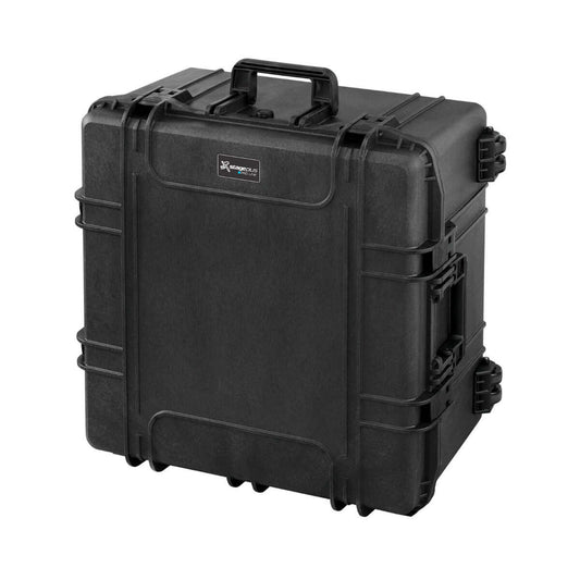 SP PRO 615 Black Carry Case, watertight and empty, featuring convoluted foam, IP67 certified, dimensions 615x615x360mm.