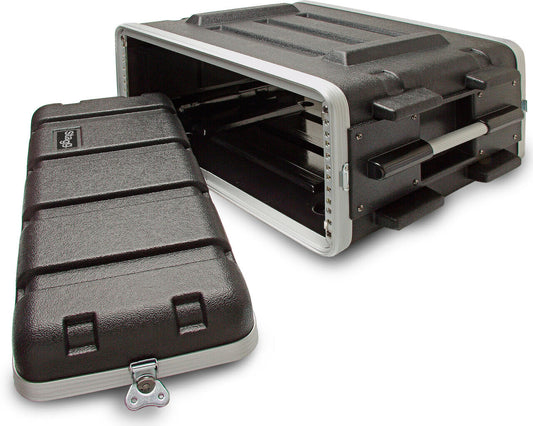 Stagg ABS 4U flightcase designed for 19-inch audio equipment, showcasing its sturdy ABS construction.