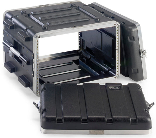 Stagg ABS 6U Flight Case, a durable ABS case designed for the protection of audio equipment.