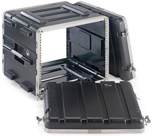 Stagg ABS 8U flightcase designed for studio and live equipment, featuring a durable ABS exterior.