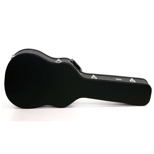 Stagg GCA W BK Basic Western Guitar Case in black, designed for dreadnought guitars, showcasing its hardshell construction.