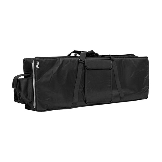 Stagg K10 104 Keyboard Bag in durable black nylon, designed for Roland E09 keyboard, dimensions 41 inches by 13 inches by 5 inches.