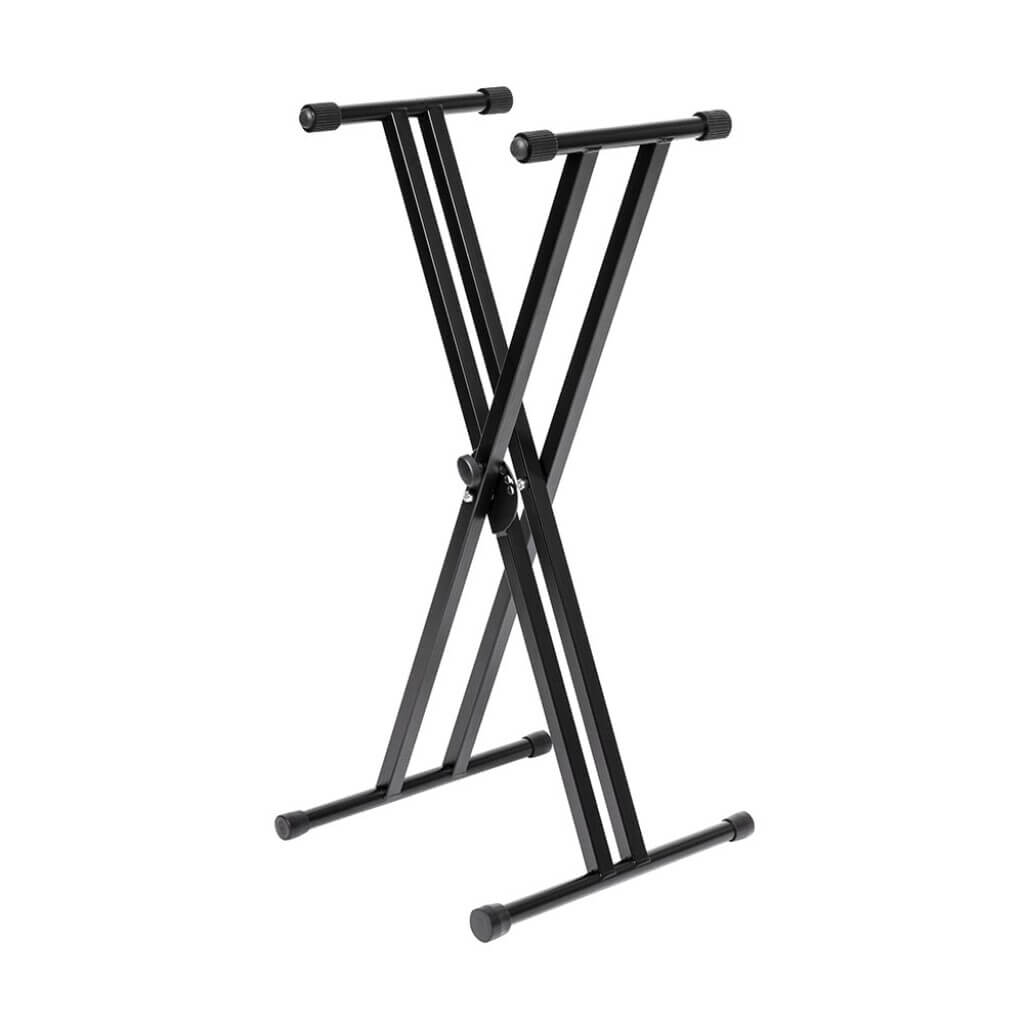 Stagg KXS A6 Heavy Duty Double-X Keyboard Stand with adjustable height, suitable for musicians.