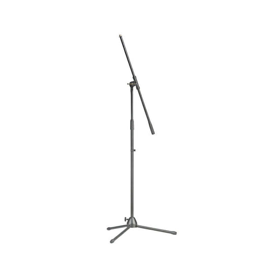 Adjustable microphone boom stand in black, model Stagg MIS 0822BK, designed for optimal microphone positioning.