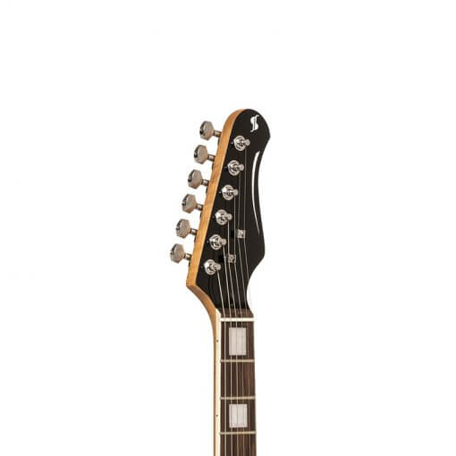 Stagg SES60 NAT Vintage Series Electric Guitar featuring a solid alder body in natural finish.