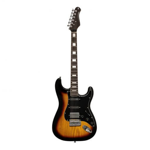 Stagg SES60 SNB Vintage Series Solid Alder Body Electric Guitar in Sunburst color