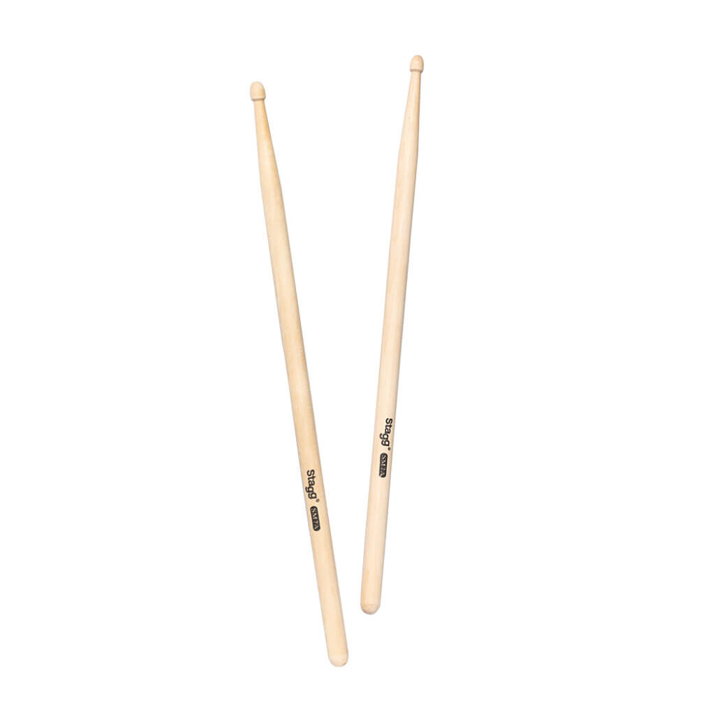 Stagg SM7A 7A Maple Drumsticks with Wood Tips, ideal for both beginners and professionals.