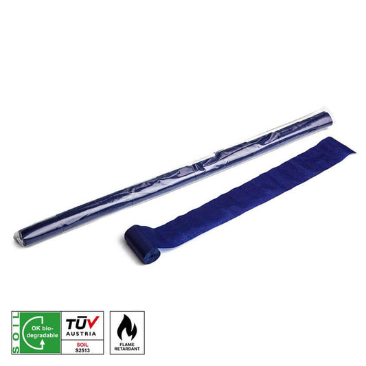 MAGICFX Dark Blue Streamers, 10 meters long and 5 centimeters wide, biodegradable and flame retardant.