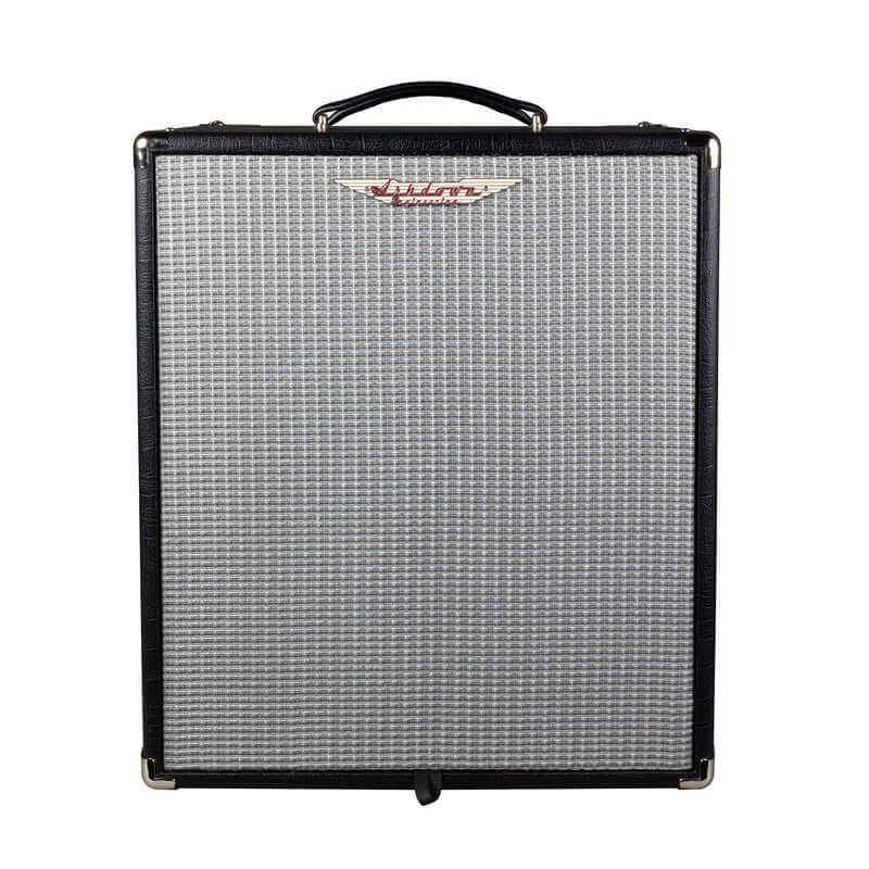 ASHDOWN STUDIO 210 300W 2X10" Lightweight Neo Bass Combo Amplifier displayed in a professional setting.