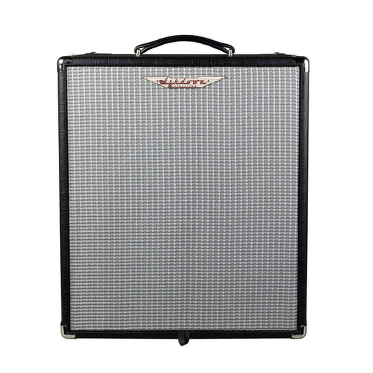 ASHDOWN STUDIO 210 300W 2X10" Lightweight Neo Bass Combo Amplifier displayed in a professional setting.