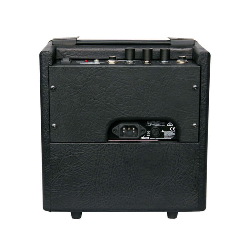 Ashdown Studio Tourbus 10W 1x6.5" Super Lightweight Bass Combo Amplifier showcasing the back view with connections and controls.