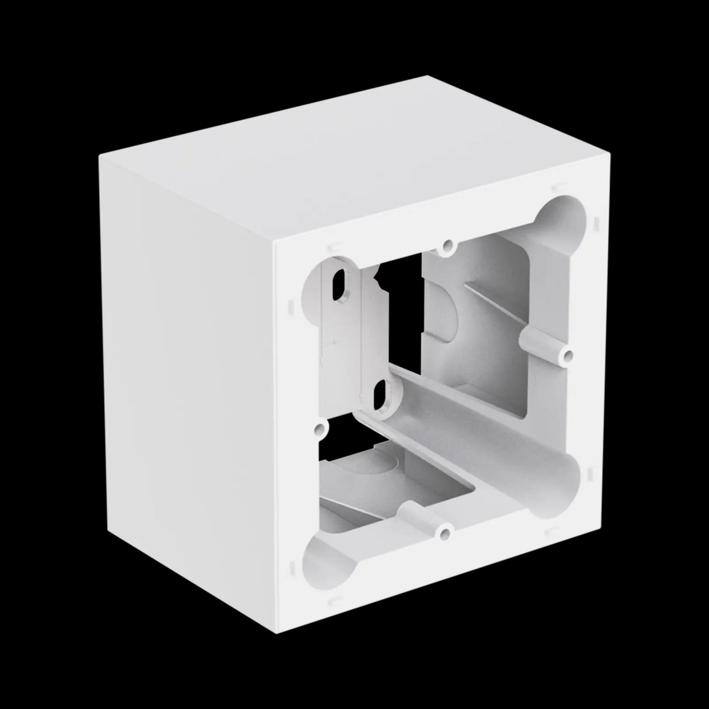 Audac surface mount wall box for WP and DWP series, 80 x 80 mm, in white color.