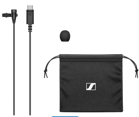 Sennheiser XS Lav USB-C, Omni-directional Lavalier Mic with 2m Cable & USB-C Connector