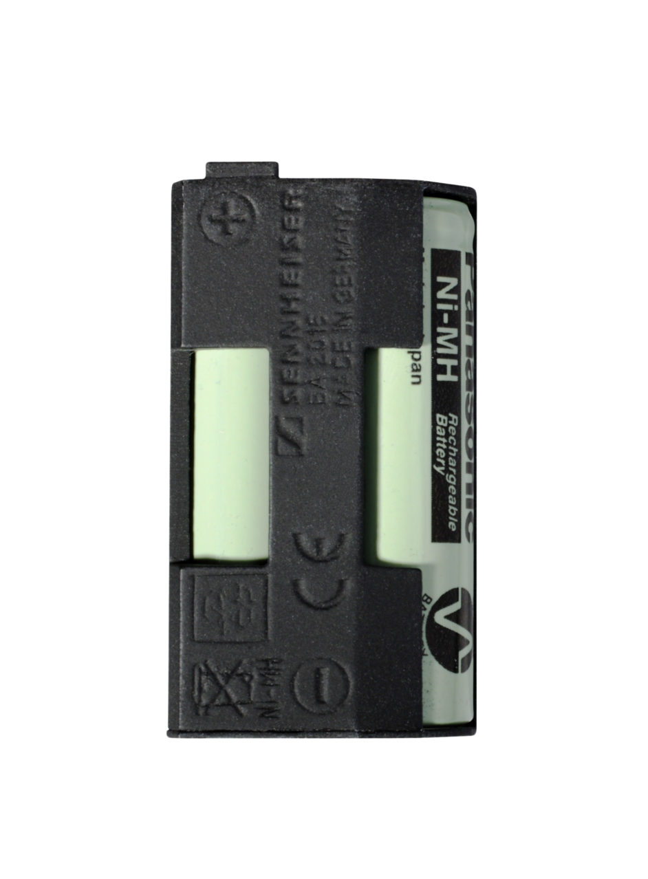 Front view of the Sennheiser BA 2015 Rechargeable Battery Pack, for Bodypack Transmitters/Receivers (EK 2015, SK 2015).