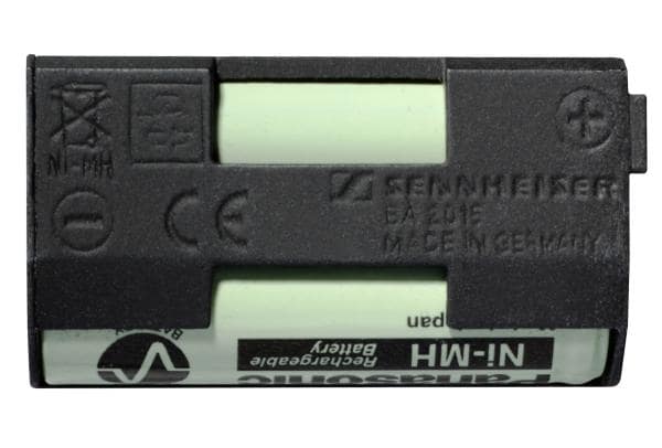 Side view of the Sennheiser BA 2015 Rechargeable Battery Pack, for Bodypack Transmitters/Receivers (EK 2015, SK 2015).