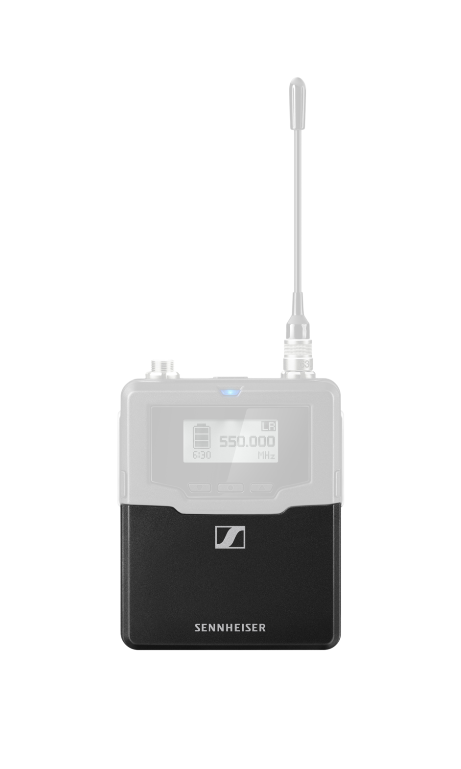 Application vie of the Sennheiser BA 61 Rechargeable Battery Pack for SK 6000/9000 Series.