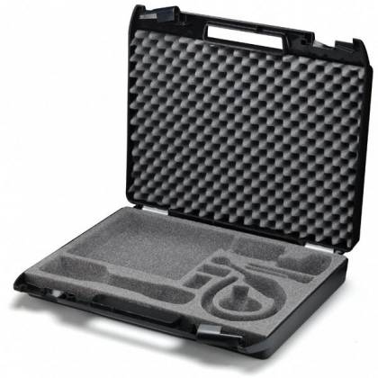Top left 45 degree angle view of the Sennheiser CC 3 Wireless Microphone Carrying Case for G3 and G4 Series.