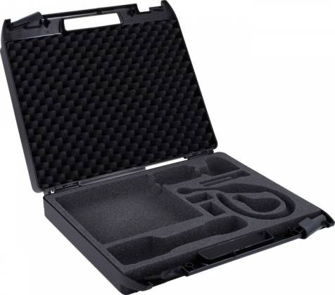 Top right 45 degree angle view of the Sennheiser CC 3 Wireless Microphone Carrying Case for G3 and G4 Series.