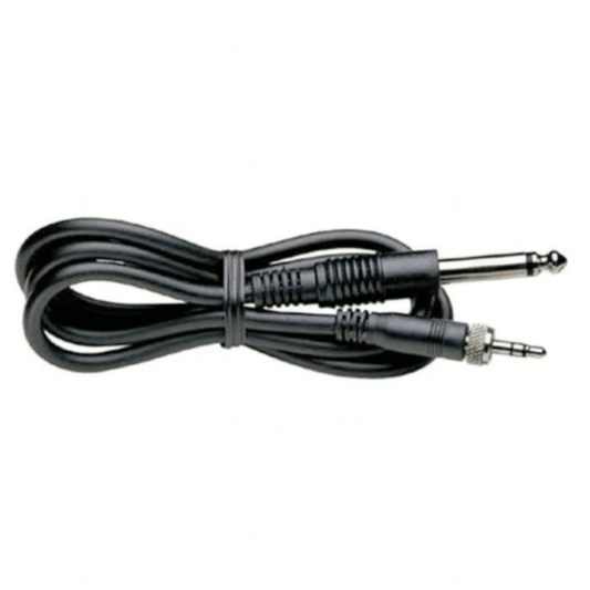 Top view of the rolled up Sennheiser CI 1-N Connecting Cable for Guitars & Basses to SK 100/300/500.
