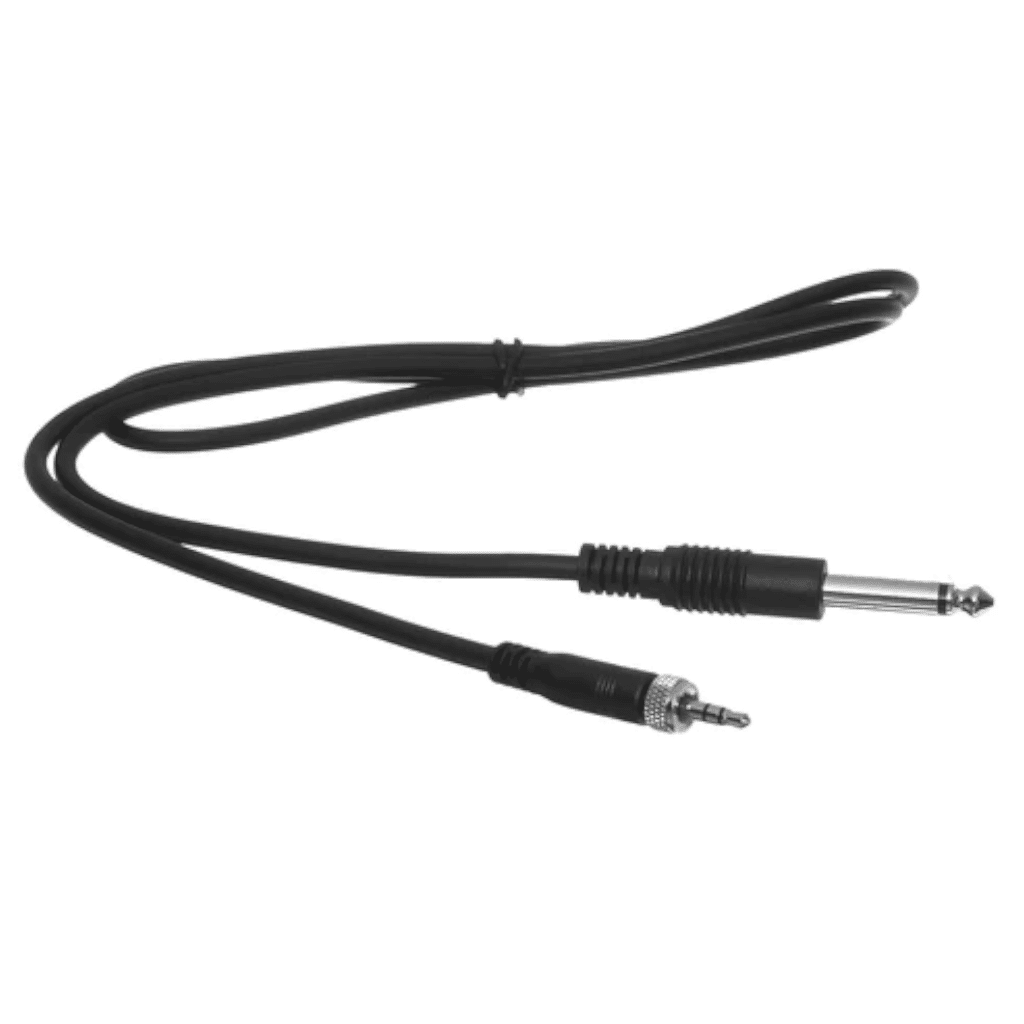 Top view of the Sennheiser CI 1-N Connecting Cable for Guitars & Basses to SK 100/300/500.