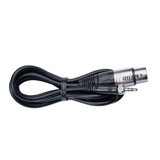 Top view of the Sennheiser CL 2 Microphone Line Cable, 3.5mm Lockable Jack to XLR-3F, 1.5m.
