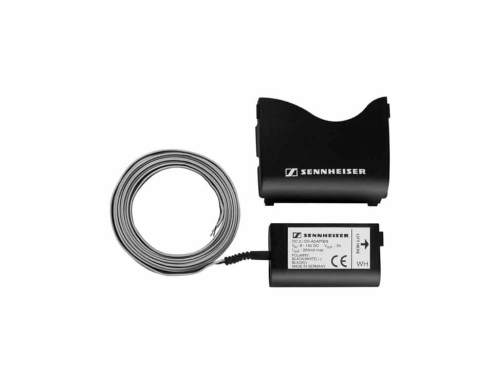 Top view of the Sennheiser DC 2 DC Power Adapter, 12V, for EW G2/G3/2000 Series, 1.4m Cable.