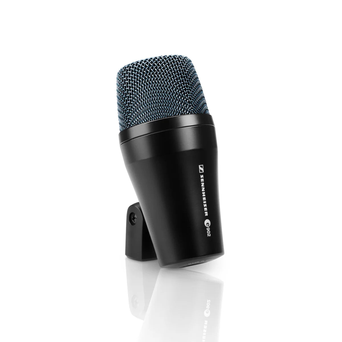Front view of the Sennheiser E 902 Dynamic Cardioid Instrument Microphone for Bass Instruments.