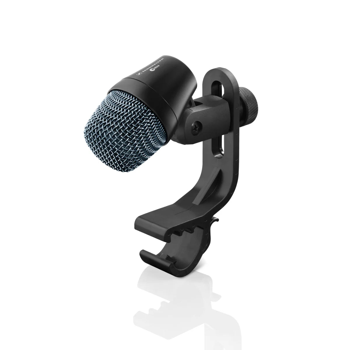 Front view of the Sennheiser E 904 Dynamic Cardioid Instrument Microphone with Clamp for Drums.