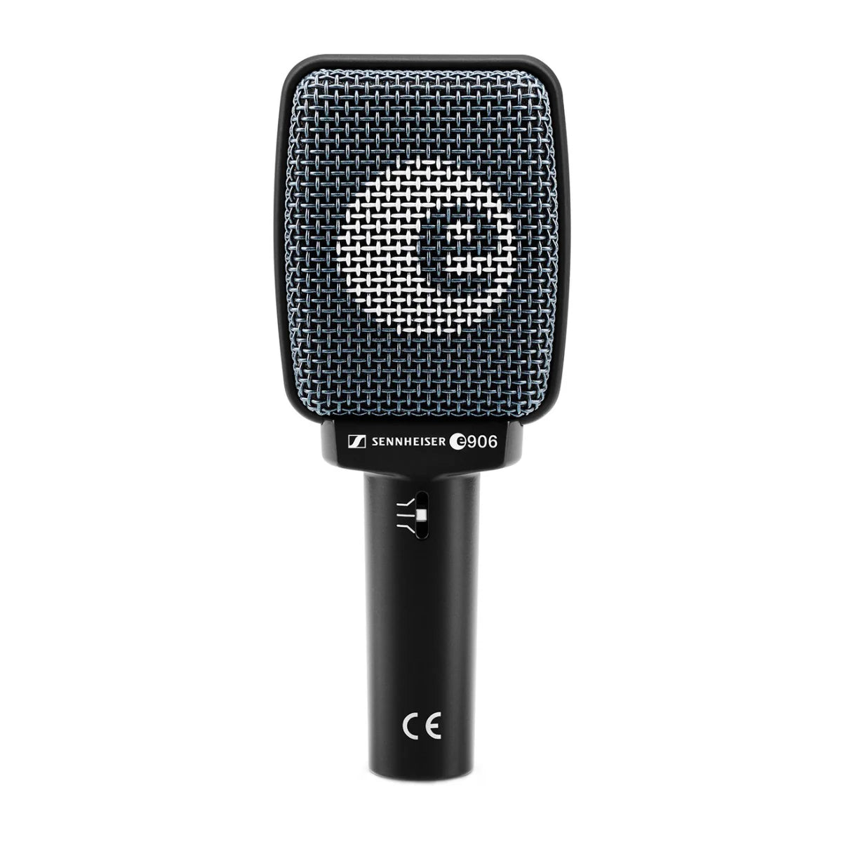 Back view of the Sennheiser E 906 Dynamic Super Cardioid Instrument Microphone.
