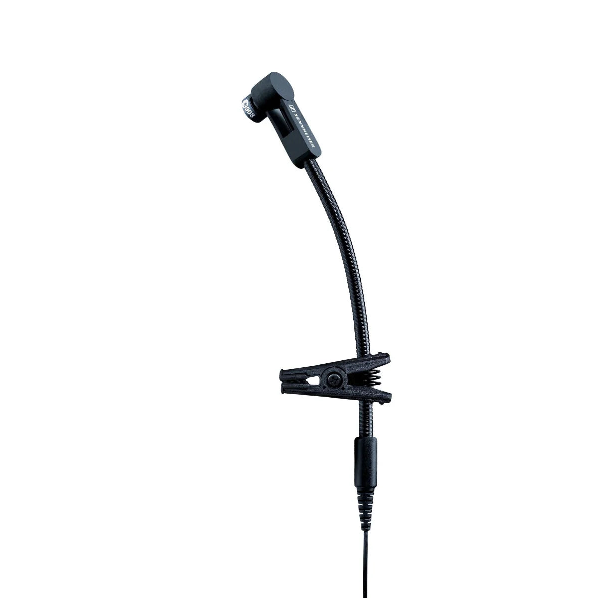 Front view of the Sennheiser E 908 B Condenser Gooseneck Instrument Microphone for Brass with MZA 900 P.