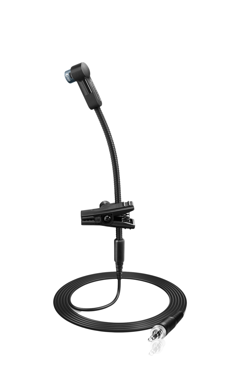 Top view of the Sennheiser E 908 B Condenser Gooseneck Instrument Microphone for Brass with MZA 900 P.
