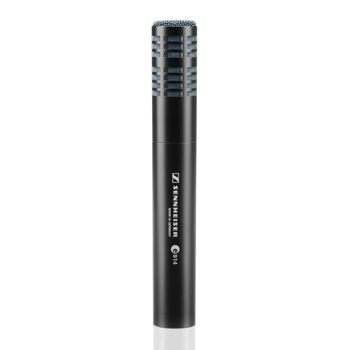 Front view of the Sennheiser E 914 Condenser Cardioid Instrument Microphone.