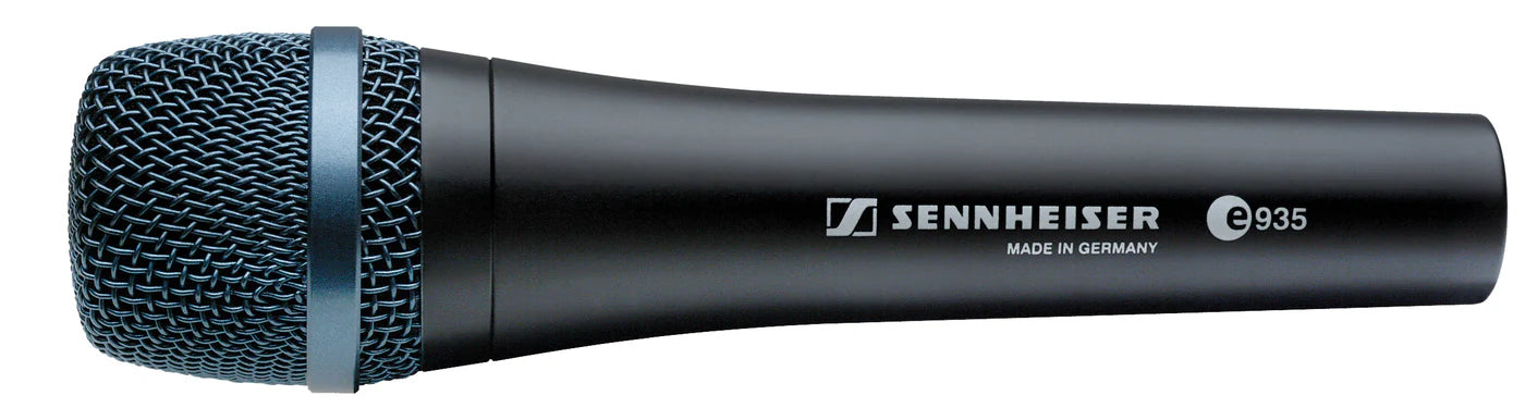 Side view of the Sennheiser E 935 Dynamic Cardioid Microphone, XLR-3M.