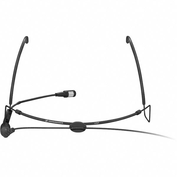 Back view of the Sennheiser HSP 4-EW Cardioid Neckmount Microphone, Size L, Charcoal Grey, 1.6m.