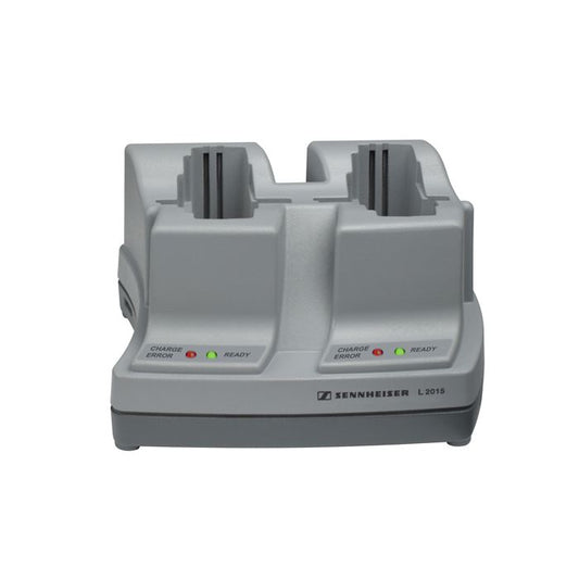 Front view of the Sennheiser L 2015 Charging Unit for 2x BA 2015 Rechargeable Battery Pack, No PSU.