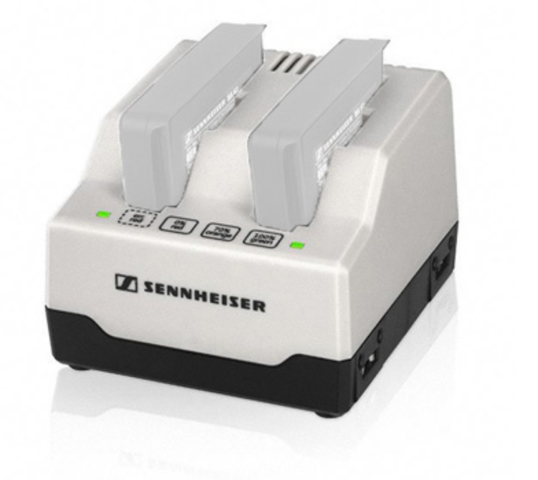 Application view of the Sennheiser L60 Battery Charger for BA 60 & BA 61 Transmitter Packs.