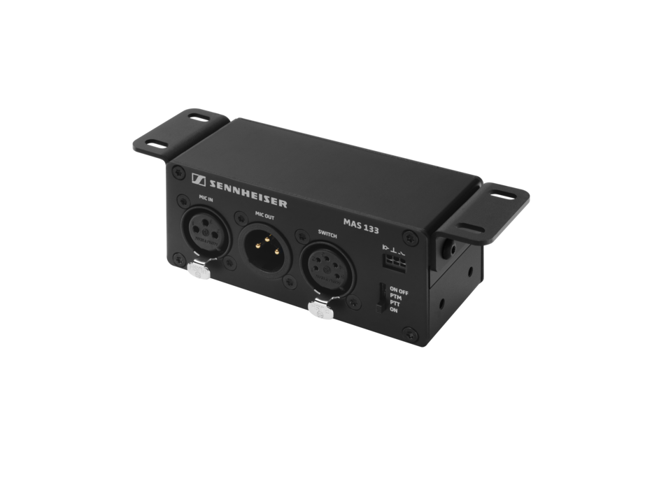 Top view of the Sennheiser MAS 133 Inline Logic Housing, Black.