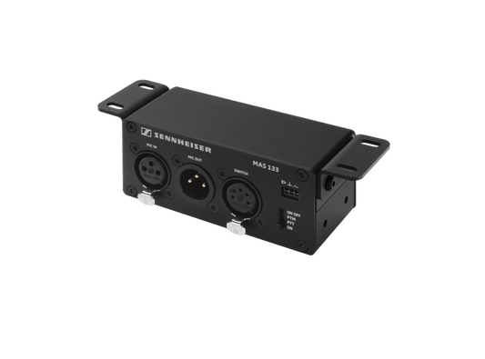 Top view of the Sennheiser MAS 133 Inline Logic Housing, Black.