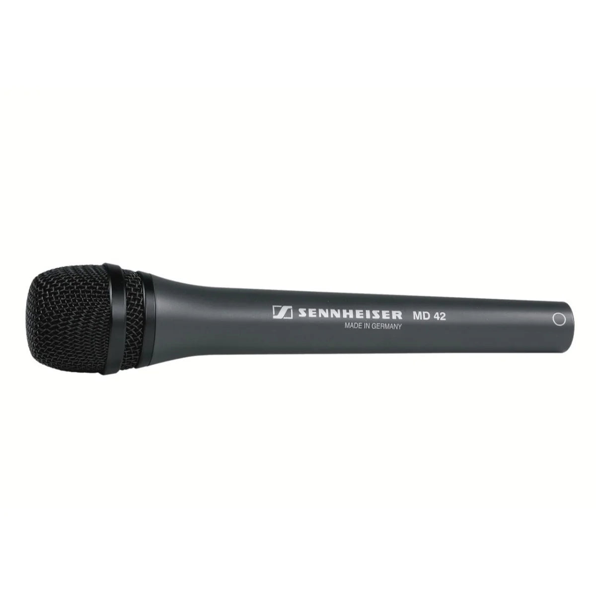 Front view of the Sennheiser MD 42 Dynamic Omni-directional Reporter's Microphone, Extra Long, XLR-3M.