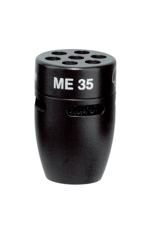 Front view of the Sennheiser ME 35 Super Cardioid Condenser Microphone Module, Black.