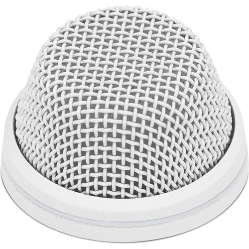 Close-up view of the Sennheiser MEB 104 W Cardioid Boundary Layer Microphone, White.